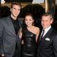 Liam Hemsworth, Miley Cyrus and producer Adam Shankman arrive at the premiere of Touchstone Picture’s ‘The Last Song’ held at ArcLight Hollywood on March 25, 2010