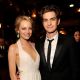 Emma Stone and Andrew Garfield steps out at the 66th Annual Tony Awards at The Beacon Theatre in New York City on June 10, 2012