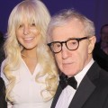 Lindsay Lohan and Woody Allen are spotted at the amfAR New York Gala To Kick Off Fall 2012 Fashion Week at Cipriani Wall Street in New York City on February 8, 2012