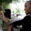 Taylor Swift and B.o.B. on the set of their music video ‘Both Of Us’