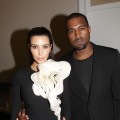 Kim Kardashian and Kanye West arrive at the Stephane Rolland Haute-Couture Show at Paris Fashion Week at Cite de l’Architecture et du Patrimoine in Paris on July 3, 2012 