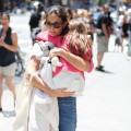 Katie Holmes and Suri Cruise are seen in New York City on July 8, 2012