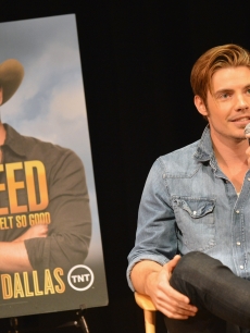 Josh Henderson answers fan questions during TNT’s ‘Dallas’ screening and cast appearance at the Country Music Hall of Fame and Museum at the CMA Music Festival,Nashville, Tenn., on June 9, 2012