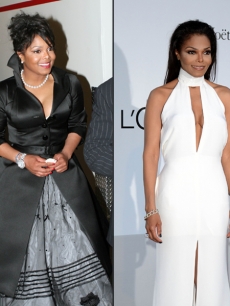 Janet Jackson in 2005 (left) and in 2012 (right)
