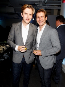 ‘Downton Abbey’ stars Dan Stevens and Allen Leech are spotted at the launch of the Aston Martin Vanquish at the London Film Museum in London on July 4, 2012