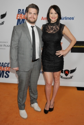 Jack Osbourne and Lisa Stelly arrive at the 19th Annual Race To Erase MS Event at the Hyatt Regency Century Plaza, Century City, Calif., on May 18, 2012