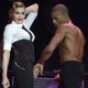 Madonna performs on stage during her ‘MDNA’ tour with dancer Brahim Zaibat in Tel Aviv, Israel on May 31, 2012 