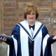 Susan Boyle receives an honorary degree at Queen Margaret University in Edinburgh, Scotland on July 6, 2012 
