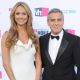 Stacy Keibler and George Clooney arrive at the 17th Annual Critics Choice Movie Awards at The Hollywood Palladium on January 12, 2012 in Los Angeles