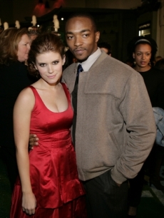 Kate Mara & Anthony Mackie hug for the Hollywood press