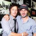 Norman Reedus (L) and Andrew Lincoln attend ‘The Walking Dead’ 100th Issue Black-Carpet event powered by Hyundai and Future US at PETCO Park on July 13, 2012 