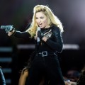 Madonna performs during the opening night of the UK leg of her MDNA Tour in Hyde Park in London on July 17, 2012 