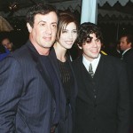 Sylvester Stallone with his girlfriend and his son Sage at the premiere of ‘Daylight in Los Angeles in December 1996
