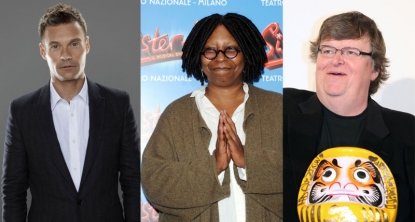 Ryan Seacrest, Whoopi Goldberg, Michael Moore