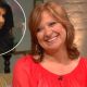 Caroline Manzo stops by Access Hollywood Live on July 10, 2012 / inset: Teresa Giudice 
