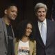 Will Smith, Jada Pinkett Smith and Sen. John Kerry at the ‘The Next Ten Years In The Fight Against Human Trafficking: Attacking The Problem With The Right Tools’ committee hearing on July 17, 2012 in Washington, DC