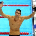 Michael Phelps is seen on Day 7 of the London 2012 Olympic Games at the Aquatics Centre in London on August 3, 2012 