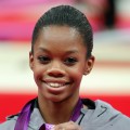 Gabrielle Douglas of the United States celebrates after winning the gold medal in the Gymnastics Women’s Individual All-Around final at the London 2012 Olympic Games on August 2, 2012