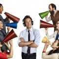 Tyler James Williams as Owen, John Cho as Steven, Laura Benanti as Lauren, (center) Matthew Perry as Ryan, (right, top down) Brett Gelman as Mr. K, Julie White as Anne, Suzy Nakamura as Yolanda on NBC’s ‘Go On’