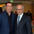 John Travolta and Steven Spielberg attend the Hollywood Foreign Press Association’s 2012 Installation Luncheon held at the Beverly Hills Hotel in Beverly Hills, Calif. on August 9, 2012 