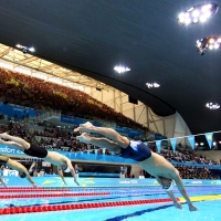 Michael Phelps competes in the men’s 400m individual medley heats swimming event, but doesn’t place for the first time since 2000 at the London 2012 Olympic Games on July 28, 2012