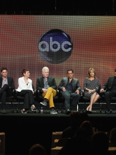 Executive Producer Frank Valentini, actress Laura Wright, actor Jason Thompson, actress Jane Elliot, actor Anthony Geary, actor Maurice Benard, actress Nancy Lee Grahn, actor Steve Burton, actress Kelly Monaco and actor Michael Easton speak onstage at the ‘General Hospital’ panel during day 6 of the Disney ABCTelevision Group portion of the 2012 Summer TCA Tour at The Beverly Hilton Hotel on July 26, 2012
