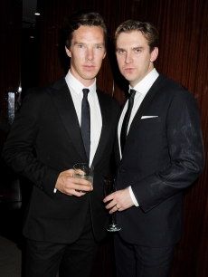 Benedict Cumberbatch and Dan Stevens attend the GQ Dinner hosted by Dylan Jones, Harold Tillman And Italo Zucchelli to celebrate the inaugural London Collections: Men at the Bulgari Hotel, London, on June 17, 2012