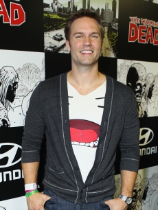 Scott Porter attends ‘The Walking Dead’ 100th Issue Black-Carpet event powered by Hyundai and Future US at PETCO Park, San Diego, on July 13, 2012