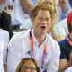 Prince Harry seen taking in Cycling on Day 11 of the London 2012 Olympic Games at the Velodrome in London on August 7, 2012