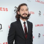 A scruffy Shia LaBeouf arrives at the premiere of ‘Lawless’ held in Hollywood, Calif. on August 22, 2012 