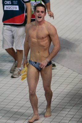 Team USA’s David Boudia celebrates winning the Men’s 10m Platform Diving Final at the London 2012 Olympic Games on August 11, 2012