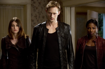 Lucy Griffiths, Alexander Skarsgard and Rutina Wesley in the ‘True Blood’ Season 5 finale