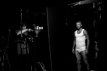 David Beckham during a photo shoot to promote his latest underwear line at H&M.