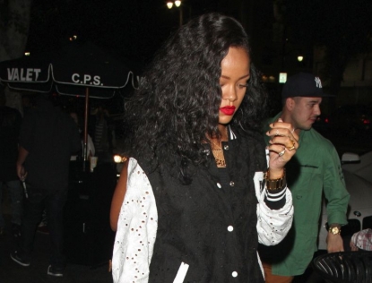 Rihanna and Rob Kardashian spotted out in Hollywood on August 25, 2012