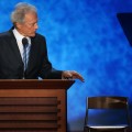 Clint Eastwood speaks during the RNC in Tampa, Fla., on August 30, 2012