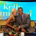 Kelly Ripa and Michael Strahan seen on the set of ‘Live! With Kelly & Michael’ on September 4, 2012 