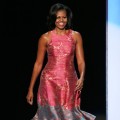 First Lady Michelle Obama takes the stage during day one of the Democratic National Convention in Charlotte, North Carolina on September 4, 2012