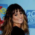 Lea Michele arrives at the premiere of Fox Television’s ‘Glee’ at Paramount Studios in Los Angeles on September 12, 2012