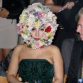 Lady Gaga attends the front row for the Philip Treacy show on day 3 of London Fashion Week Spring/Summer 2013, at The Royal Courts Of Justice in London, England on September 16, 2012 