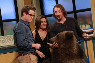 The host of the National Geographic TV Show ‘America the Wild’ – Casey Anderson - visits with his bear on Access Hollywood Live on  September 17, 2012