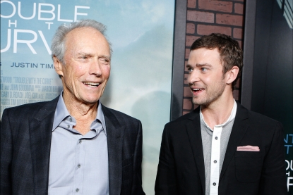 Clint Eastwood and Justin Timberlake at The World Premiere Of Warner Bros. Pictures’ ‘Trouble With The Curve’ held at Mann Village Theatre in Westwood, Calif., on September 19, 2012