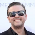 Ricky Gervais arrives at the 64th Annual Primetime Emmy Awards at Nokia Theatre L.A. Live in Los Angeles on September 23, 2012 