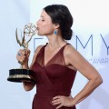 Julia Louis-Dreyfus, winner Outstanding Lead Actress in a Comedy Series, poses in the press room during the 64th Annual Primetime Emmy Awards at Nokia Theatre L.A. Live in Los Angeles on September 23, 2012 