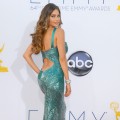 Sofia Vergara arrives at the 64th Annual Primetime Emmy Awards at Nokia Theatre L.A. Live in Los Angeles on September 23, 2012 