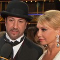 Joey Fatone and Kym Johnson chat with Access Hollywood after their elimination on ‘Dancing With The Stars: All Stars’ on October 2, 2012