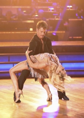 Tristan MacManus dips Pamela Anderson on ‘Dancing with the Stars: All-Stars,’ Week 1, Sept. 24, 2012