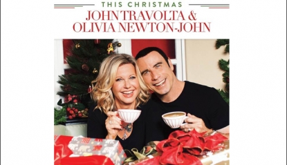 John Travolta and Olivia Newton-John’s ‘This Christmas’ album cover