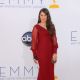 Mayim Bialik looks radiant in red at the 64th Annual Primetime Emmy Awards at Nokia Theatre L.A. Live in Los Angeles on September 23, 2012 