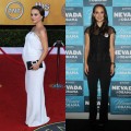 Natalie Portman walks the carpet at the Nevada Women Vote 2012 Summit in Las Vegas, a year after she gave birth to baby boy Aleph in June 2011. 