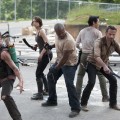 The gang fend off the walkers on the Season 3 premiere of ‘The Walking Dead’